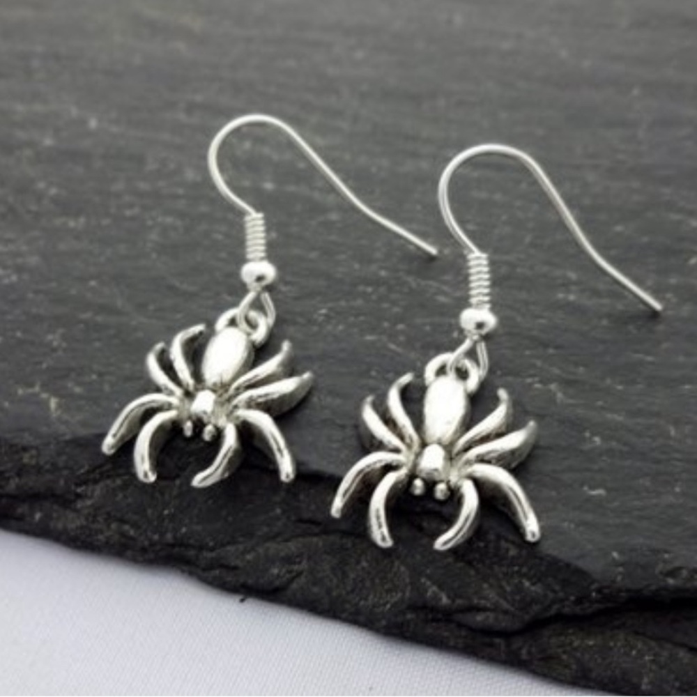 Halloween Spider Charm Dangle Earrings
